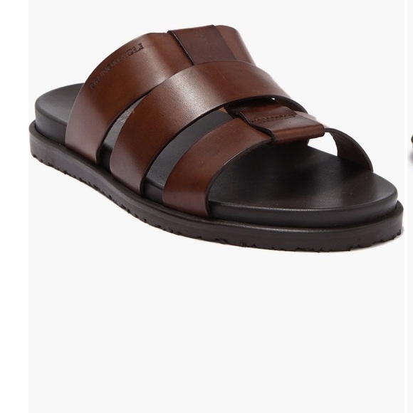 Bruno Magli Men\'s Brown Leather Sandals Size 10.5